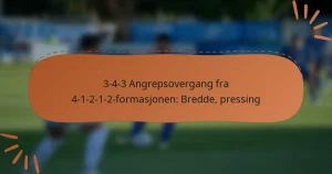 3-4-3 Angrepsovergang fra 4-1-2-1-2-formasjonen: Bredde, pressing