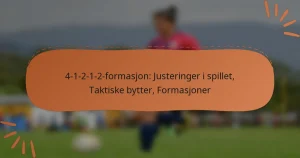 4-1-2-1-2-formasjon: Justeringer i spillet, Taktiske bytter, Formasjoner