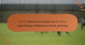 4-1-4-1 Defensiv formasjon fra 4-1-2-1-2 oppstillingen: Midtbane kontroll, pressing