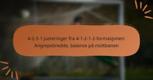4-2-3-1 Justeringer fra 4-1-2-1-2-formasjonen: Angrepsbredde, balanse på midtbanen