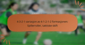 4-3-2-1 variasjon av 4-1-2-1-2 formasjonen: Spillerroller, taktiske skift