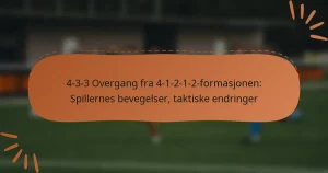 4-3-3 Overgang fra 4-1-2-1-2-formasjonen: Spillernes bevegelser, taktiske endringer