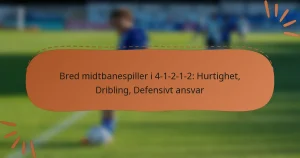 Bred midtbanespiller i 4-1-2-1-2: Hurtighet, Dribling, Defensivt ansvar
